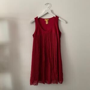 Catherine Malandrino Red Silk Mini Dress Size 2P